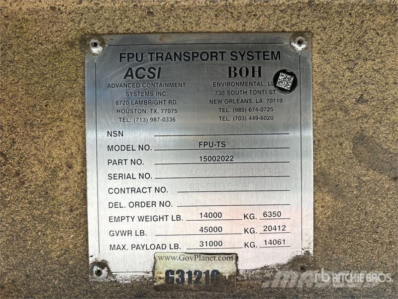  Army Fpu-ts 22 ft T/A Flatbed Trailer Planhengere