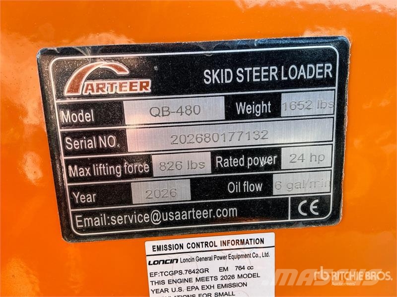 Arteer QB-480 Mini Compact Track Loader (Unused) Skid steer loaders