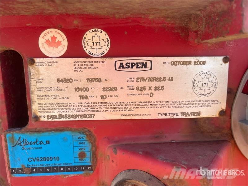 Aspen Tri/A Extendable Scissor Neck Folding Neck Trailer Maskintransporter