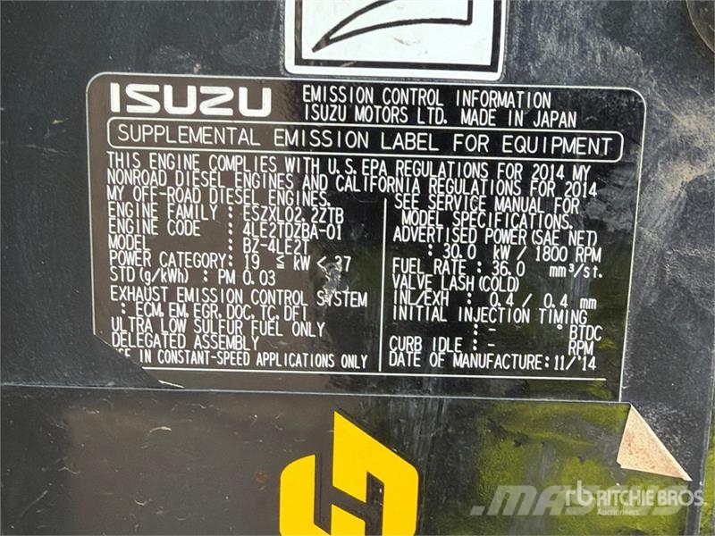 Atlas Copco QAS25 20 kW Mobile Generator Set (Inoperable) Diesel Generatorer