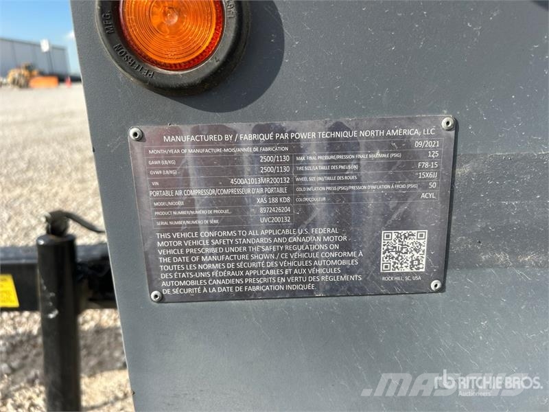 Atlas Copco XAS188 KD T4F Mobile Air Compressor Kompressorer