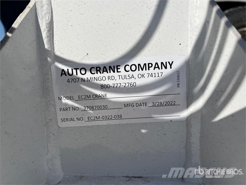 Auto Crane EC-2 Truck-Mounted Service Crane (Unused) Ostale kargo komponente