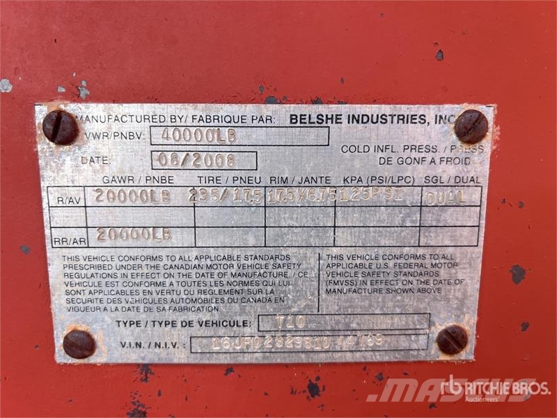 Belshe T10 26 ft T/A Equipment Trailer Oprijwagen