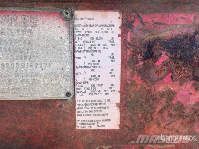 Benlee TABM40 T/A Roll-Off Trailer Nostolava täysperävaunut