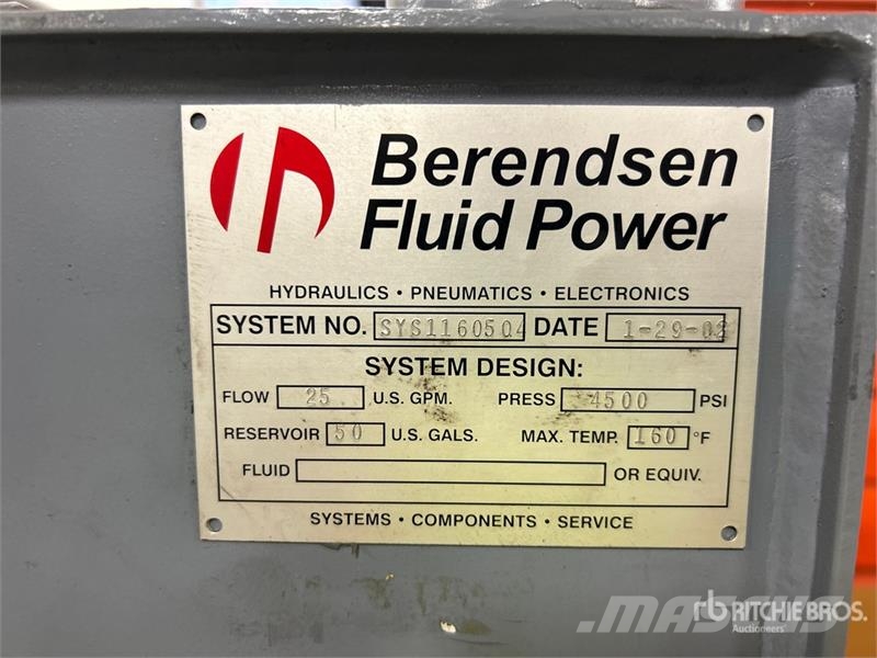  Berendsen Hydraulic Hydraulic Power Pack Hydraulic pile hammers