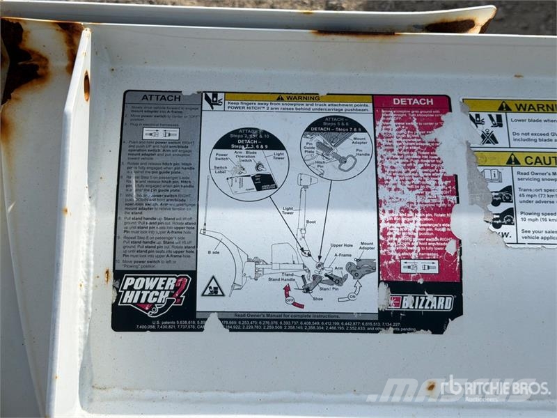 Blizzard Power Hitch 2 8 ft 6 in 2 Way Mount Snow Plow Snežne daske i plugovi