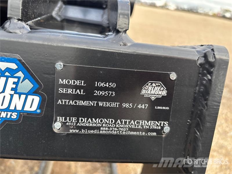 Blue Diamond 106450 72 in Root Skid Steer Grapple خطاطيف