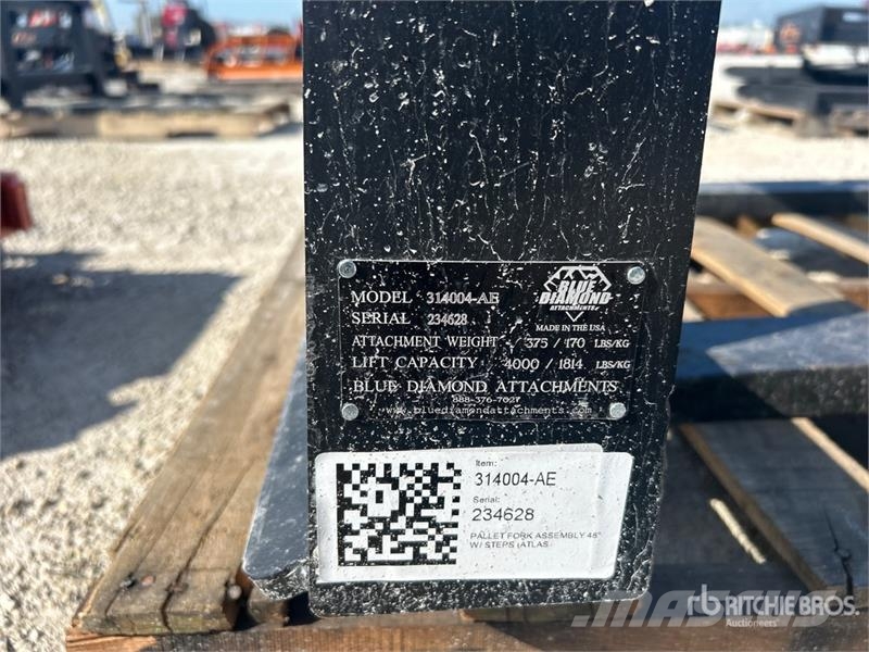 Blue Diamond 314004-AE 48 in Skid Steer Forks شوكات
