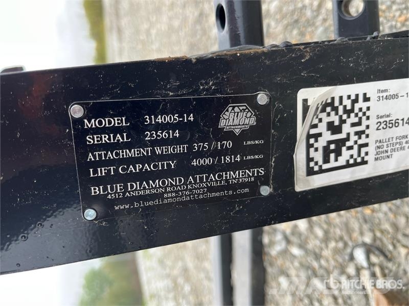 Blue Diamond 314005-14 48 in Skid Steer Forks Fourche