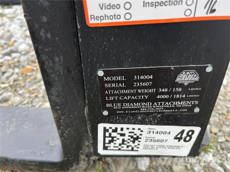 Blue Diamond 48 in Skid Steer Forks شوكات