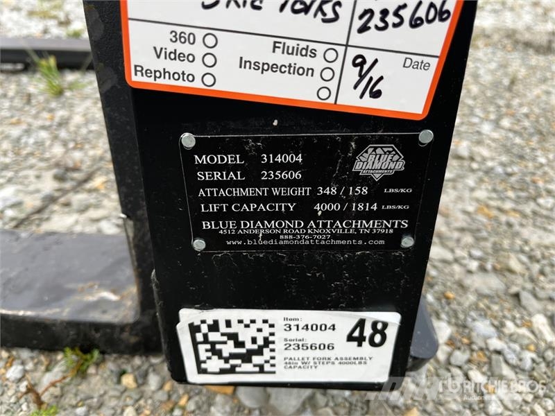 Blue Diamond 48 in Skid Steer Forks شوكات