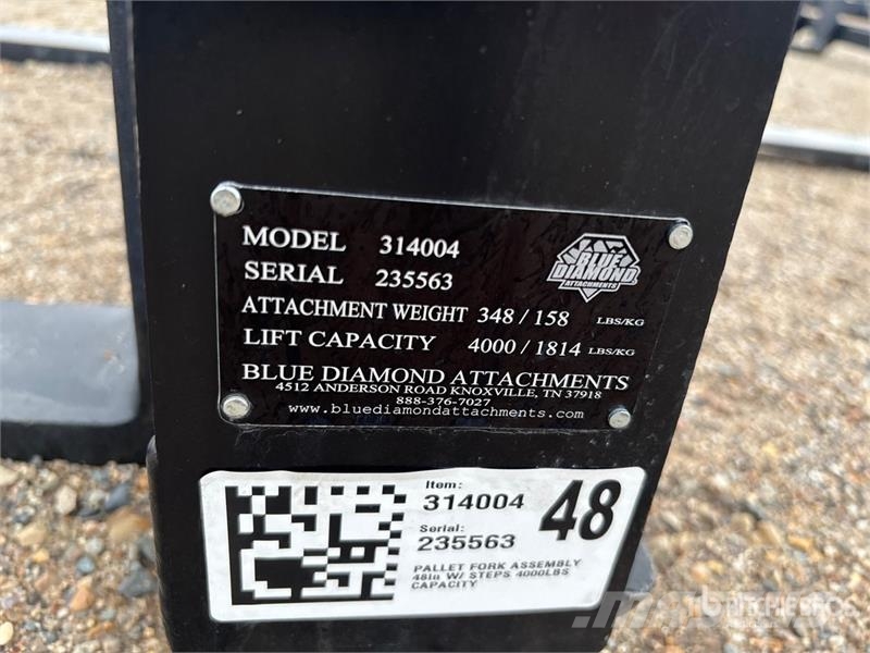 Blue Diamond 48 in Skid Steer Forks Forche