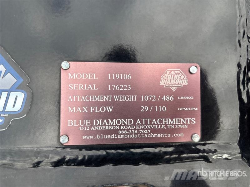 Blue Diamond 72 in Skid Steer Snowblower Kar püskürtücüler