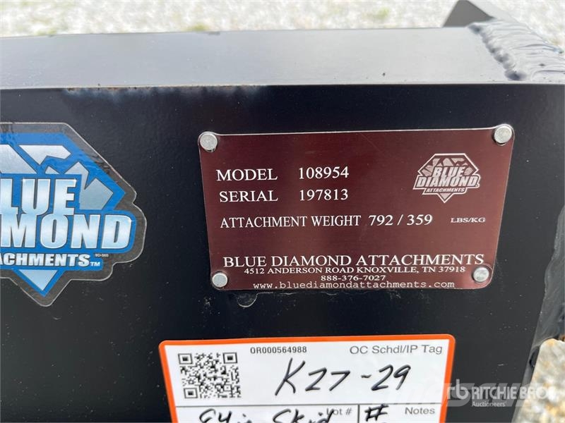 Blue Diamond 84 in General Purpose Skid Steer Bucket دلاء