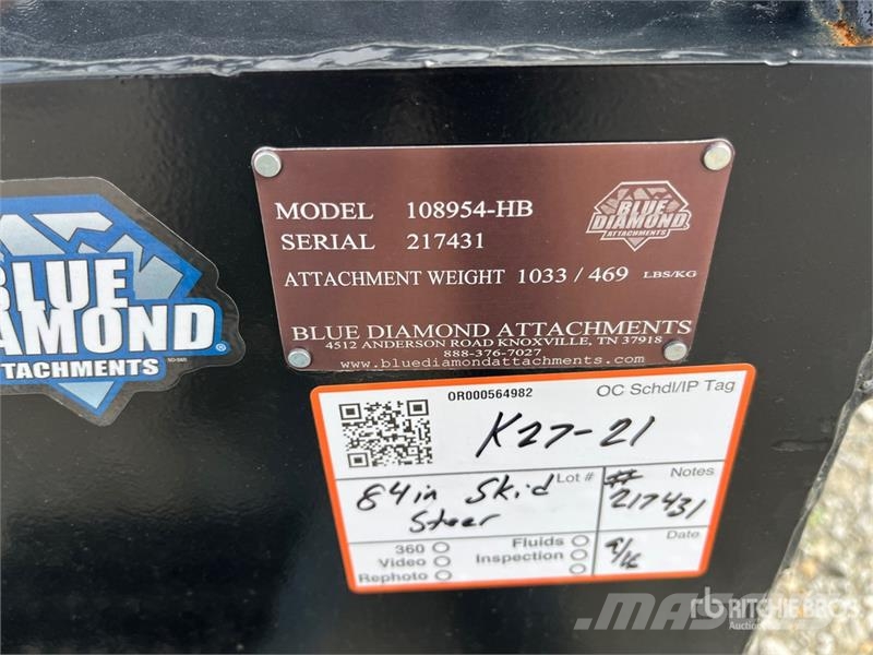 Blue Diamond 84 in General Purpose Skid Steer Bucket دلاء