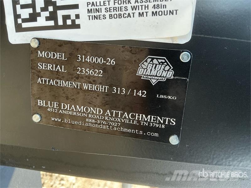 Blue Diamond Mini Skid Steer Forks Вили