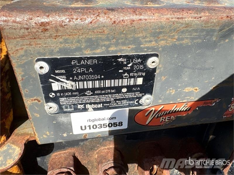 Bobcat 24PLA Skid Steer Planer Otros componentes