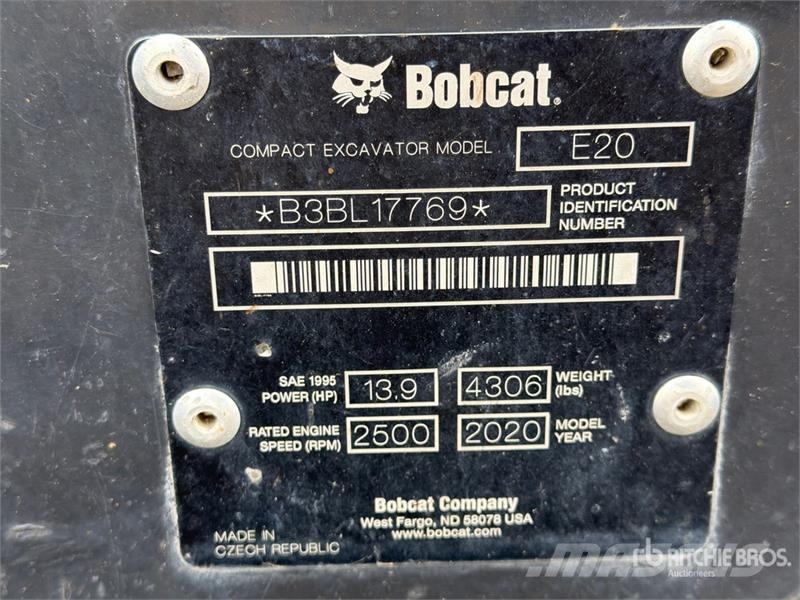 Bobcat E20 소형 굴삭기 7톤 미만