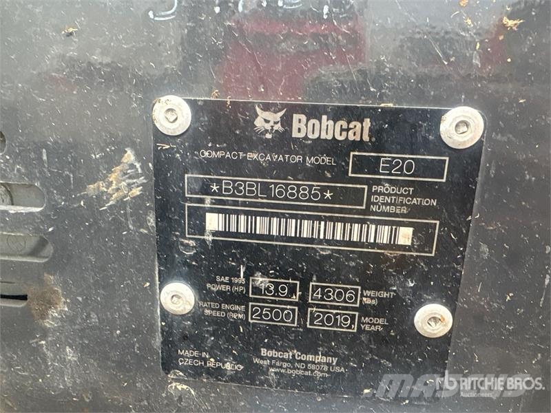 Bobcat E20 小型挖土機/掘鑿機<7t(小型挖掘機)