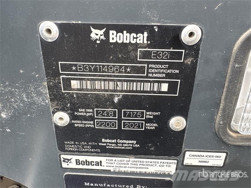 Bobcat E32i Electric Mini Excavator 小型挖掘机