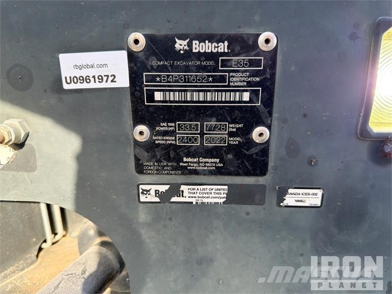 Bobcat E35 Mini ekskavatori < 7 t