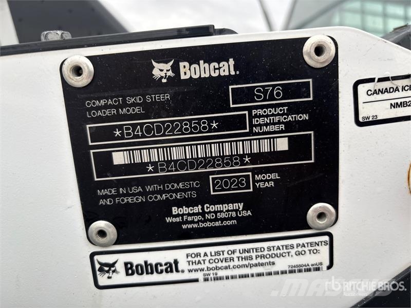 Bobcat S76 All-Wheel Steer Two-Speed High Flow Skid Steer Kompaktrakodók