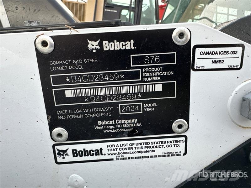 Bobcat S76 All-Wheel Steer Skid Steer Loader Mini Pale Gommate