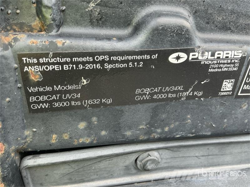 Bobcat UV34 4x4 Utility Vehicle Pomožni stroji