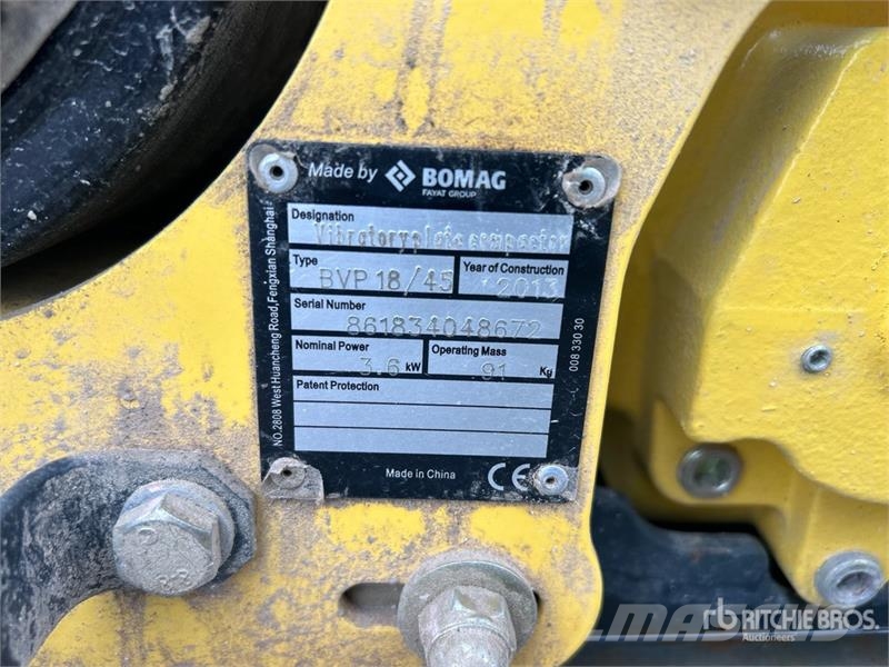 Bomag BVP18/45 Vibratory Plate Compactor Vibratoriai