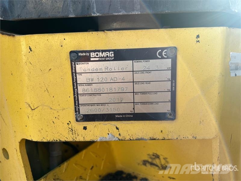 Bomag BW120AD Double Drum Roller Tvilling tromle