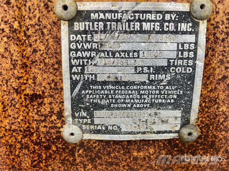 Butler LT-1618-W 18 ft T/A Equipment Trailer Járműszállító pótkocsik