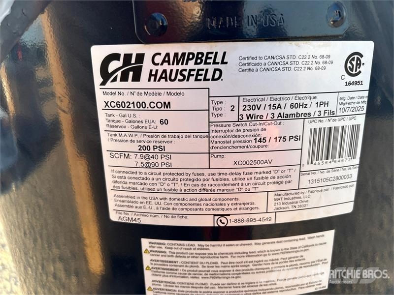 Campbell Hausfeld XC602100.COM 60 gal Air Compressor Compressores