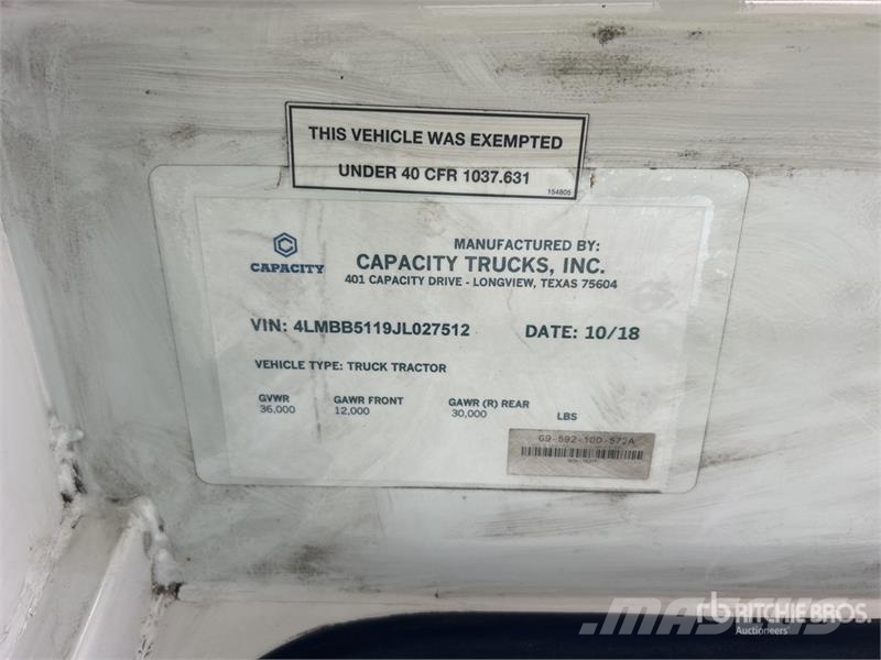 Capacity TJ5000 4x2 Spotter Truck Terminaalitraktorit
