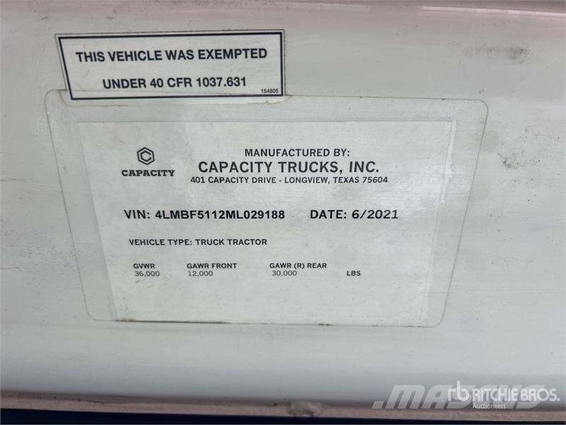Capacity TJ5000 4x2 Spotter Truck Terminaltraktor
