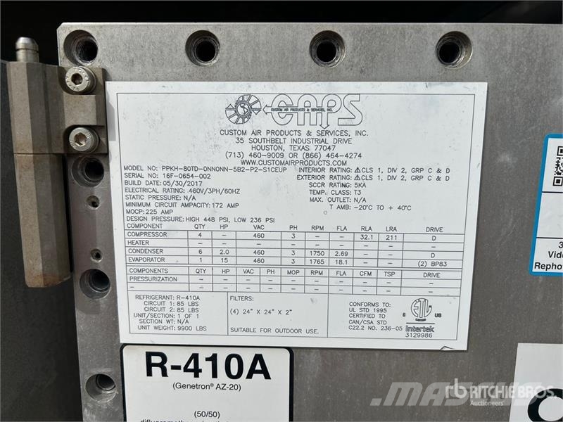 Caps PPKH-80TD-0NN0NN-5B2-P2-S1CEUP Electric Air C 콤푸레샤