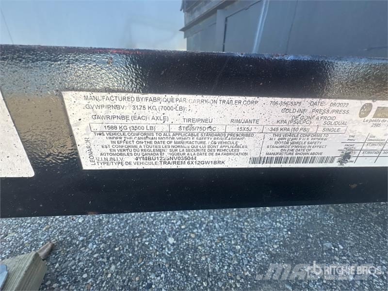 Carry-On 12 ft T/A Utility Trailer Druge prikolice