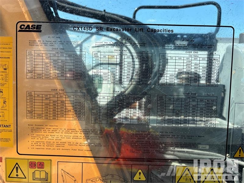 CASE CX145D SR Tracked Excavator Bagri goseničarji