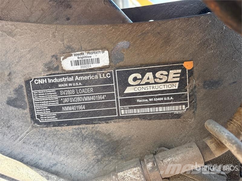 CASE SV280B Skid Steer Loader Šmykom riadené nakladače