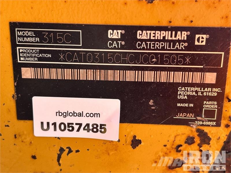 CAT 315C L Tracked Excavator Roomikekskavaatorid