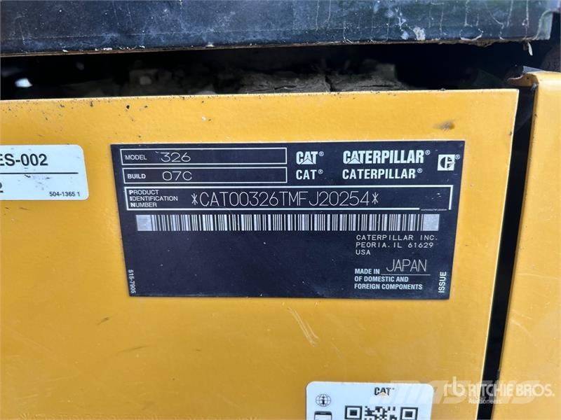 CAT 326 Tracked Excavator Koparki gąsienicowe