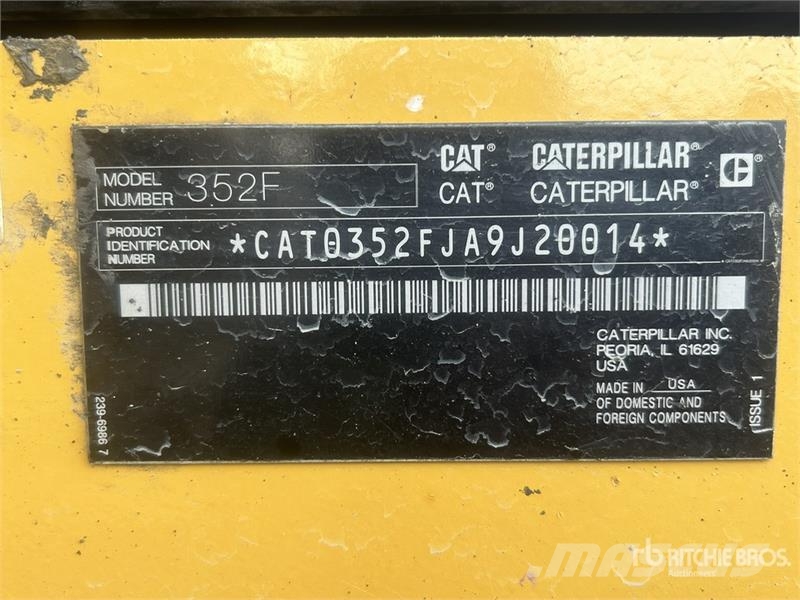CAT 352F VG Tracked Excavator Excavadoras sobre orugas