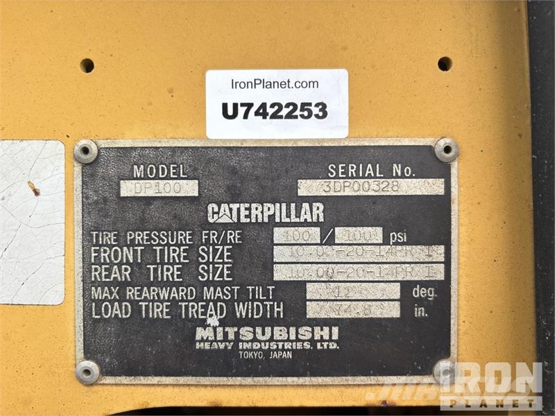 CAT DP100 19420 lb Pneumatic Tire Forklift Другие складские механизмы