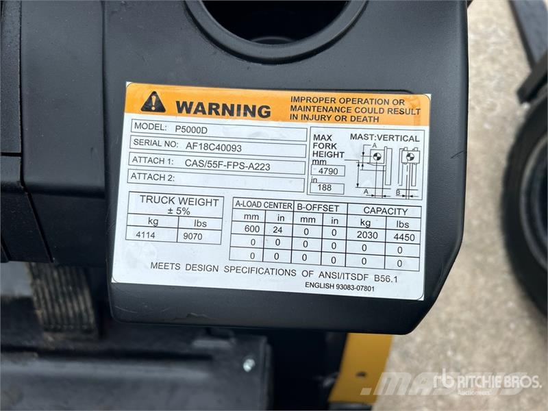 CAT P5000D 4450 lb Pneumatic Tire Forklift 그 외 지게차
