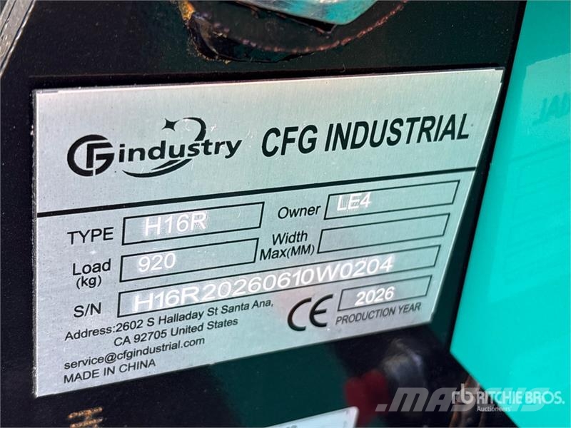 CFG H16R Mini Excavator (Unused) Mini excavators < 7t (Mini diggers)
