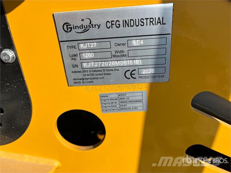 CFG KJT27 Mini Compact Track Loader (Unused) Skid steer loaders