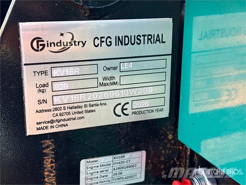CFG KV16R Mini Excavator (Unused) Mini bagri <7t