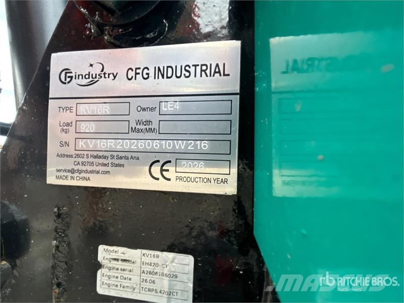 CFG KV16R Mini Excavator (Unused) Miniescavadeiras < 7t (Mini escavadeiras)