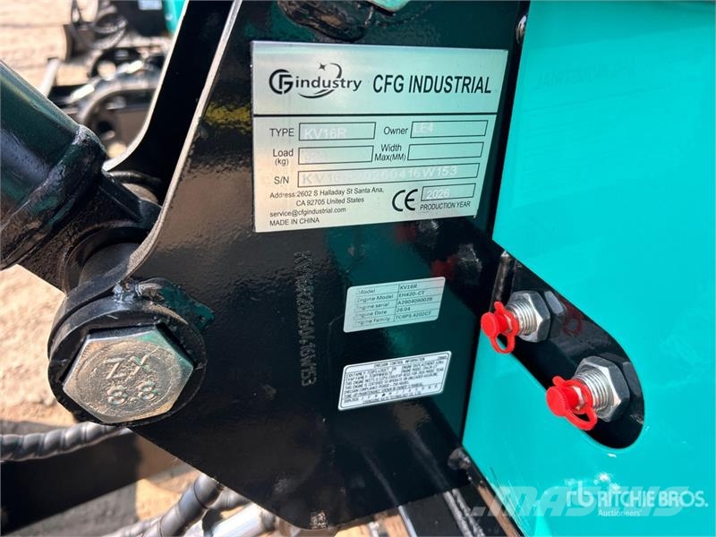 CFG KV16R Mini Excavator (Unused) 小型挖土機/掘鑿機<7t(小型挖掘機)