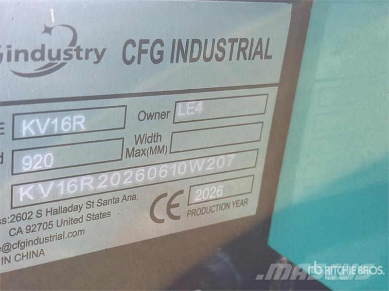 CFG KV16R Mini Excavator (Unused) Mini bagri <7t