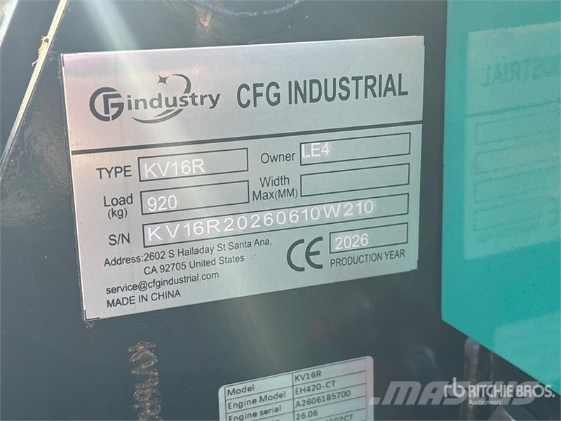 CFG KV16R Mini Excavator (Unused) Mini bagri <7t